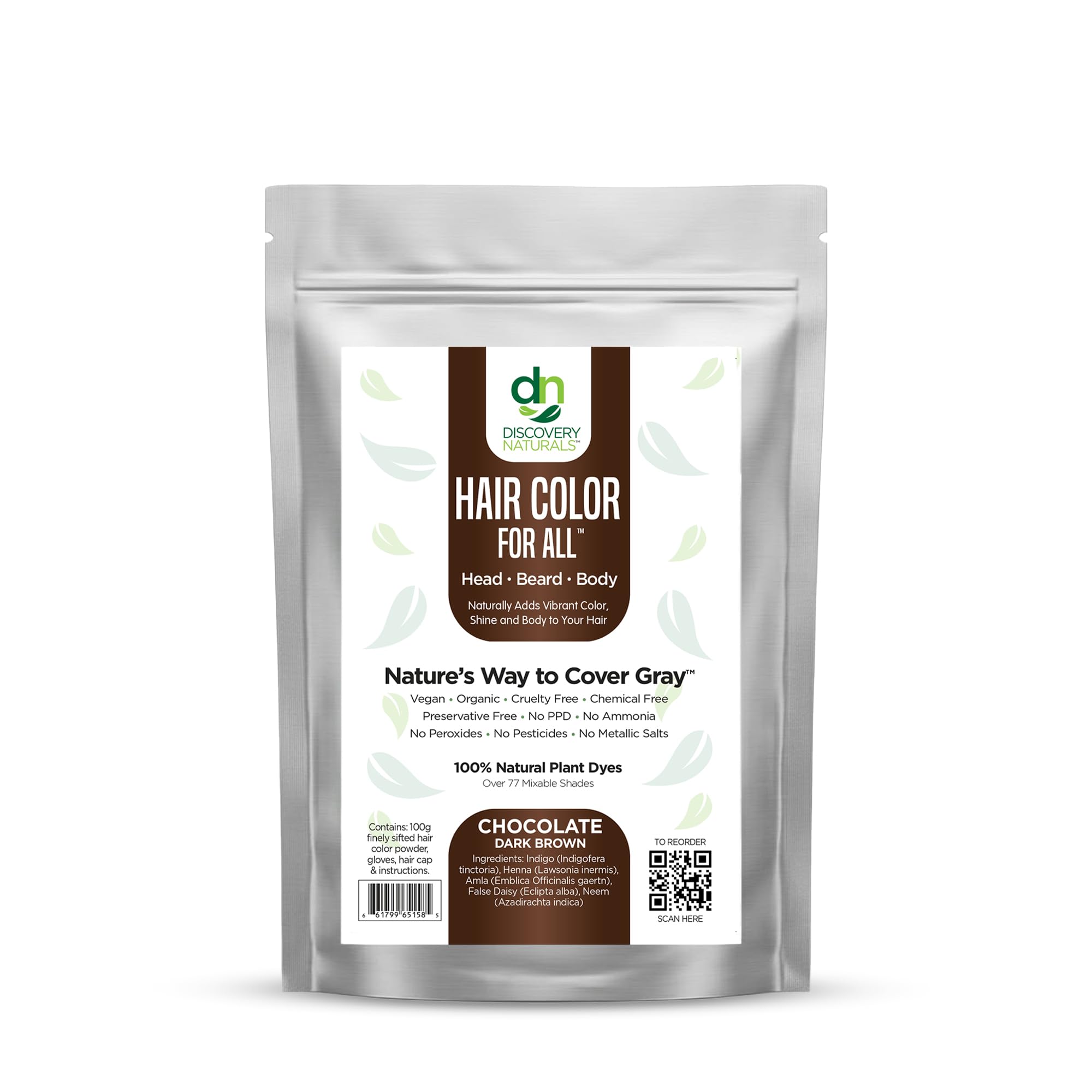 Amazon.com : Chocolate Dark Brown Henna Hair Color For All Kit